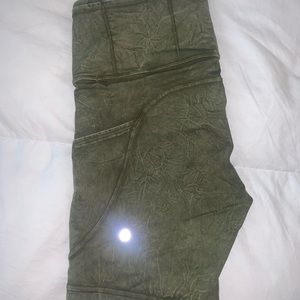 Lululemon biker shorts, Size small, Army green